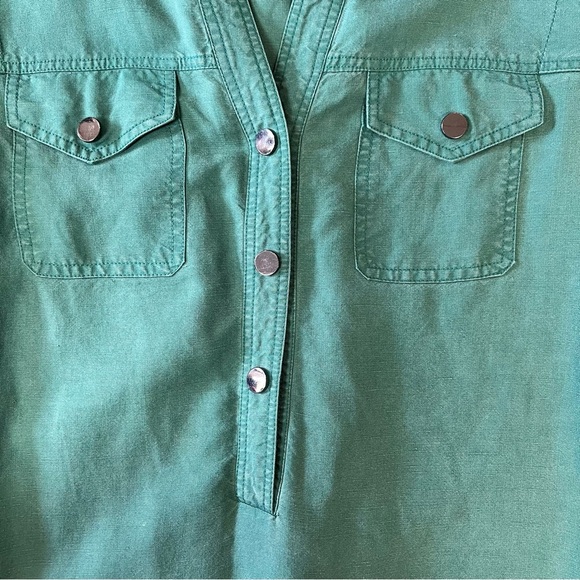 Gerard Darel Green Button-Up Dress SZ 38 - Picture 4 of 6